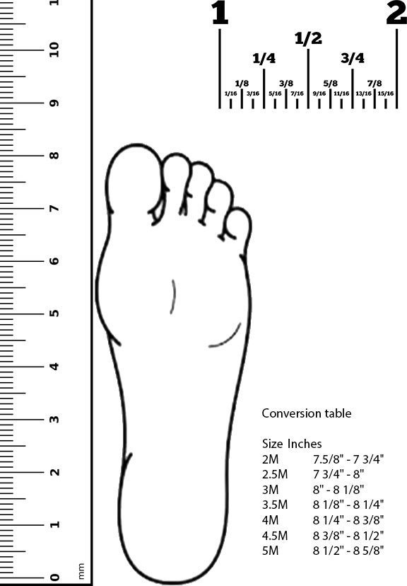 Sizing chart – Cinderella of Boston